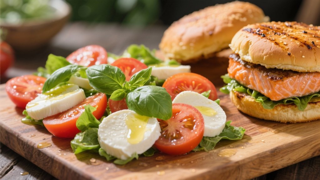 caprese salad enhances flavors