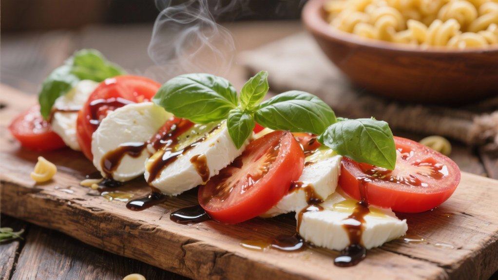 caprese salad enhances macaroni