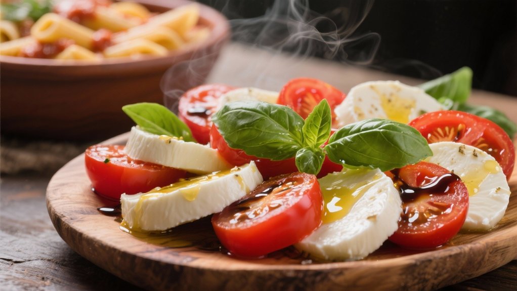 caprese salad enhances pasta