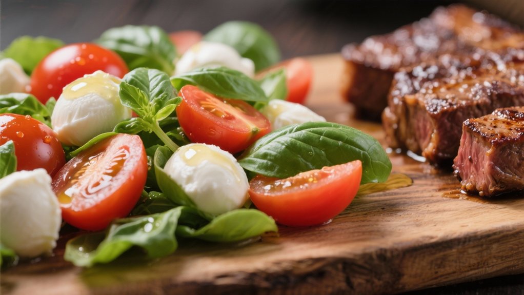 caprese salad vibrant contrast