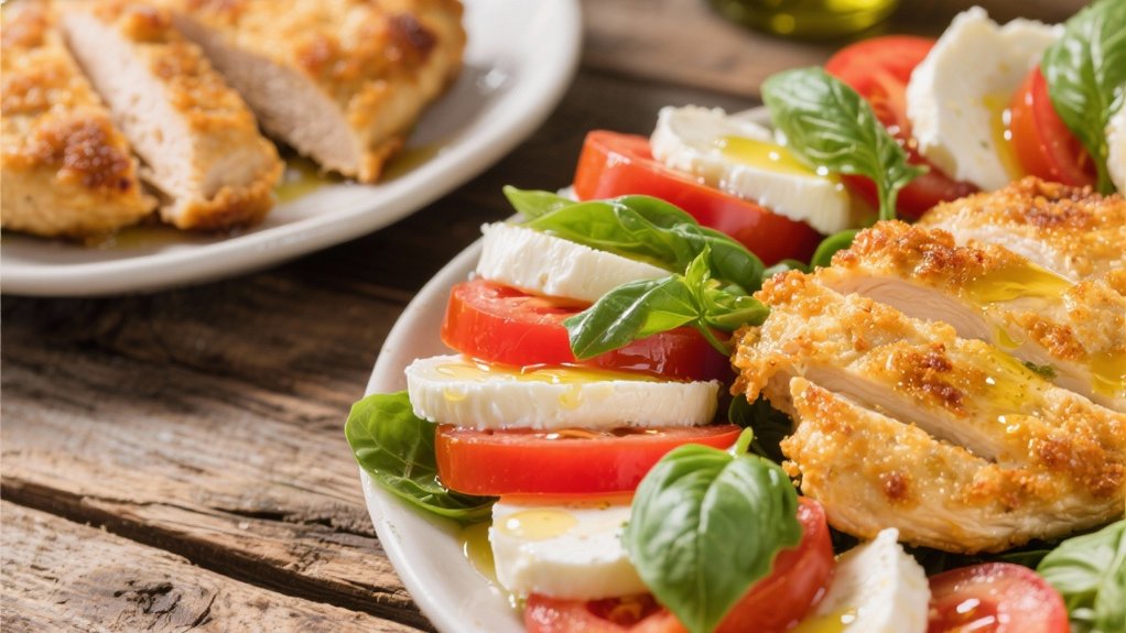 caprese salad with basil