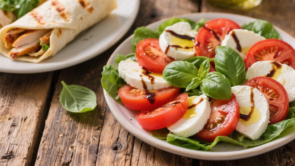 caprese salad with basil