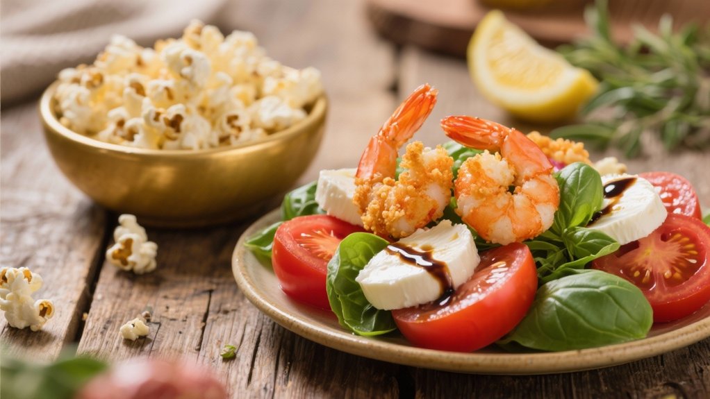 caprese salad with shrimp