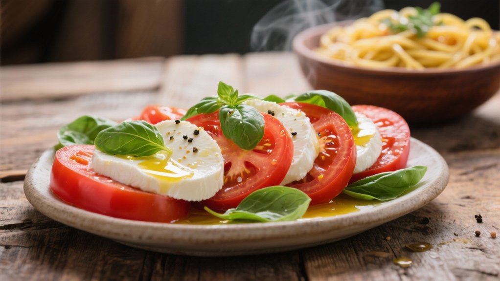 caprese salad with squash