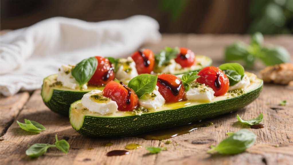 caprese zucchini boat perfection