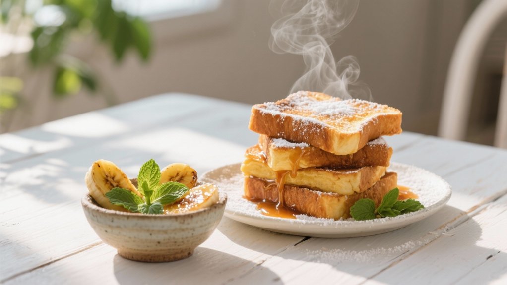 caramelized bananas enhance breakfast