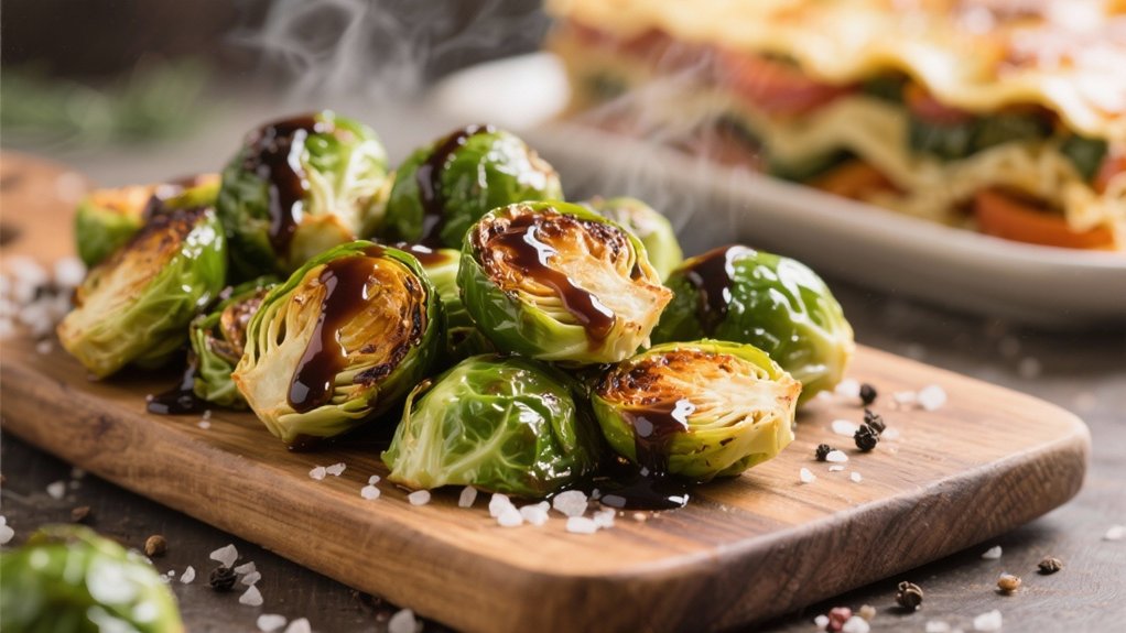 caramelized brussels sprouts delightfully balanced