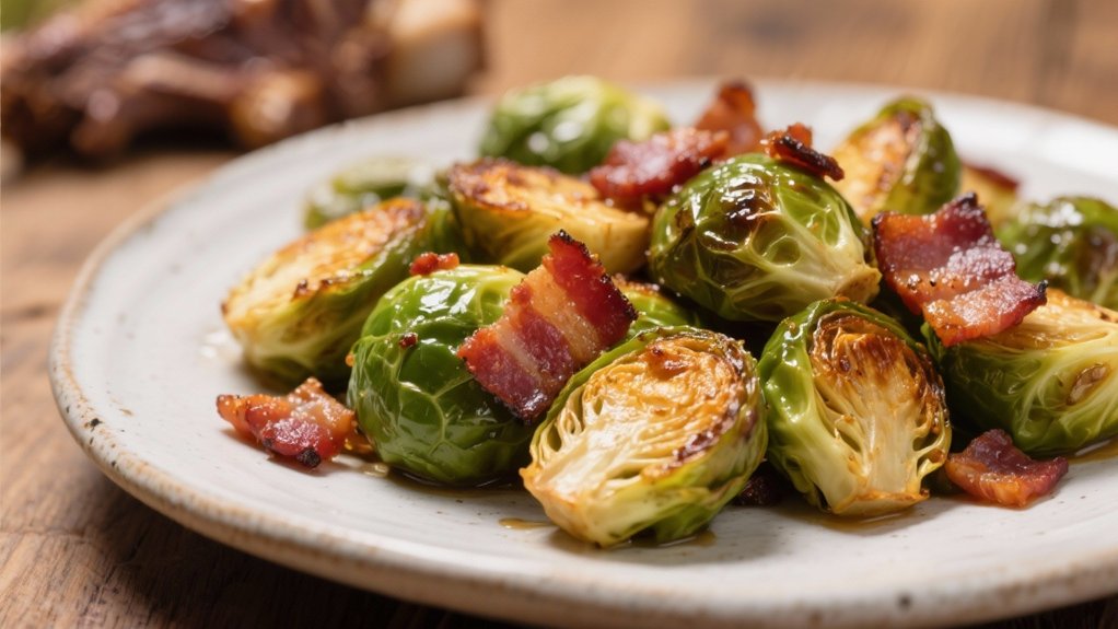 caramelized brussels sprouts with bacon