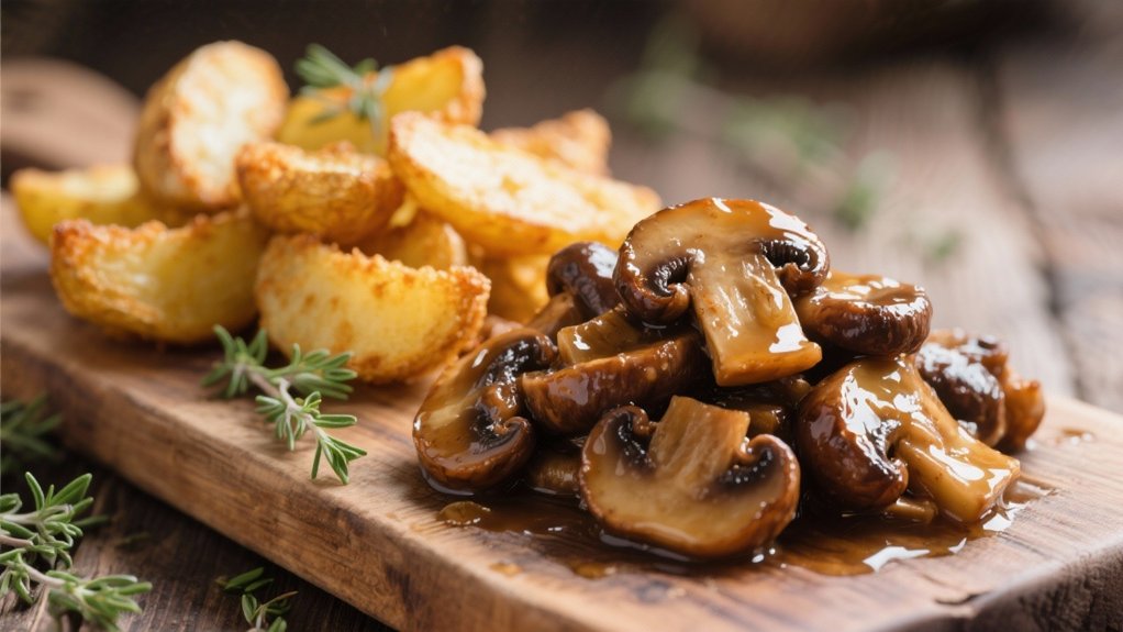 caramelized mushrooms with elegance