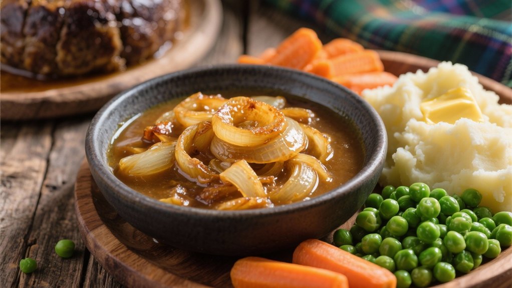 caramelized onion enhances haggis