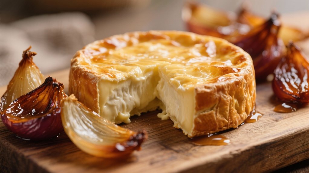 caramelized onions enhance brie