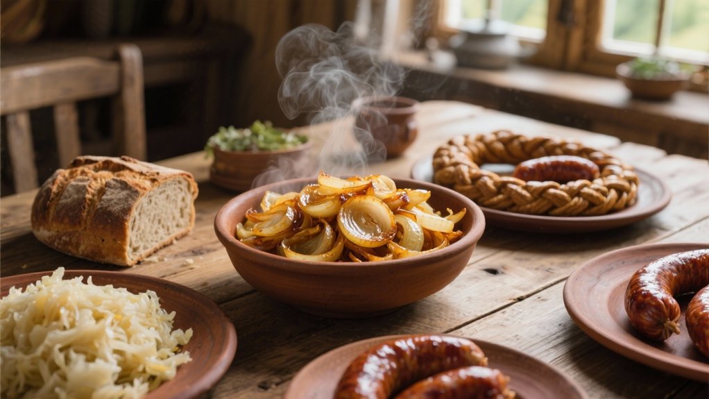 caramelized onions enhance sauerkraut