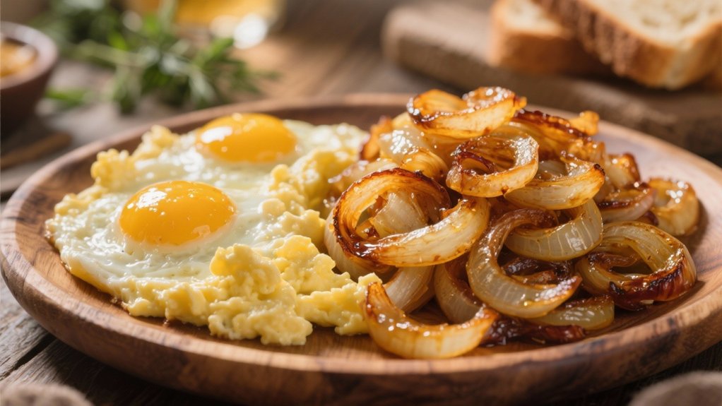 caramelized onions enrich breakfasts