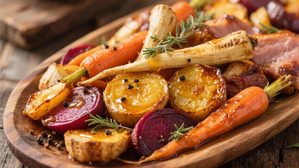 caramelized roasted root vegetables