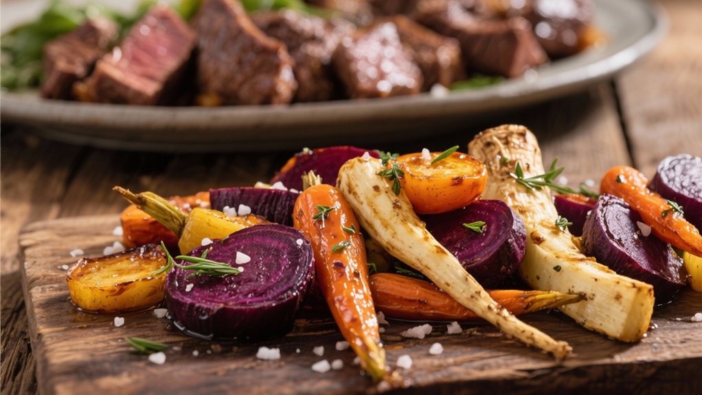 caramelized roasted root vegetables