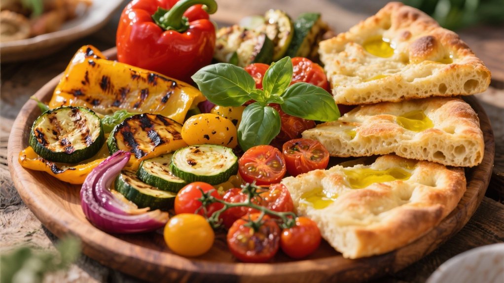 caramelized roasted vegetable platter