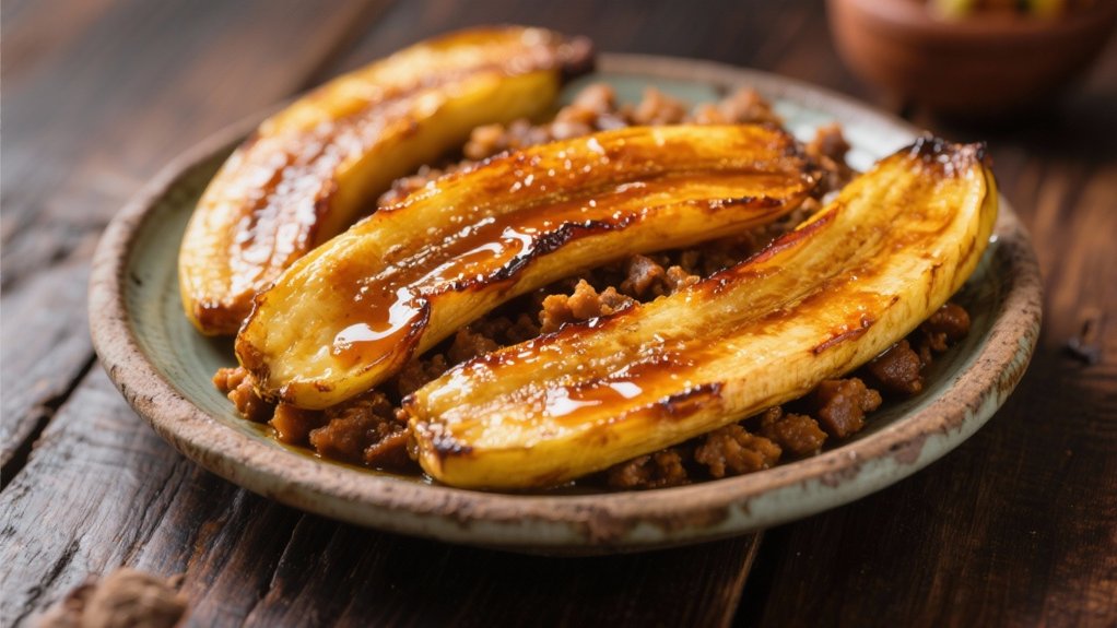 caramelized sweet plantain slices