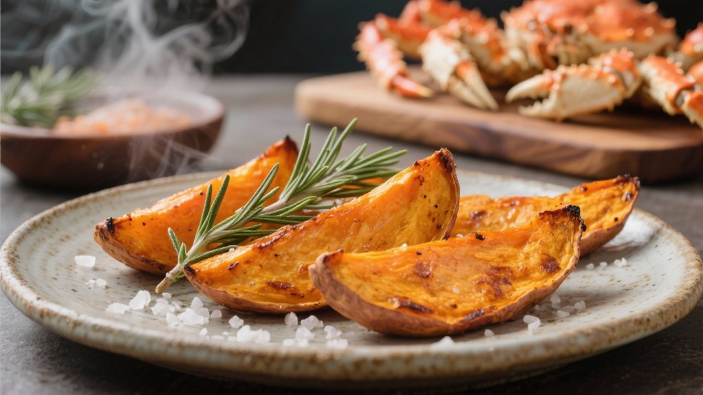 caramelized sweet potato wedges