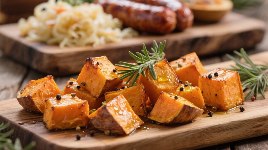 caramelized sweet potato wedges