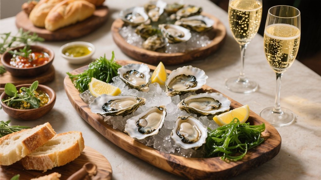champagne pairs excellently with oysters