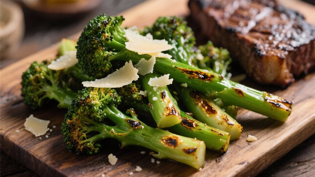 charred broccolini with parmesan