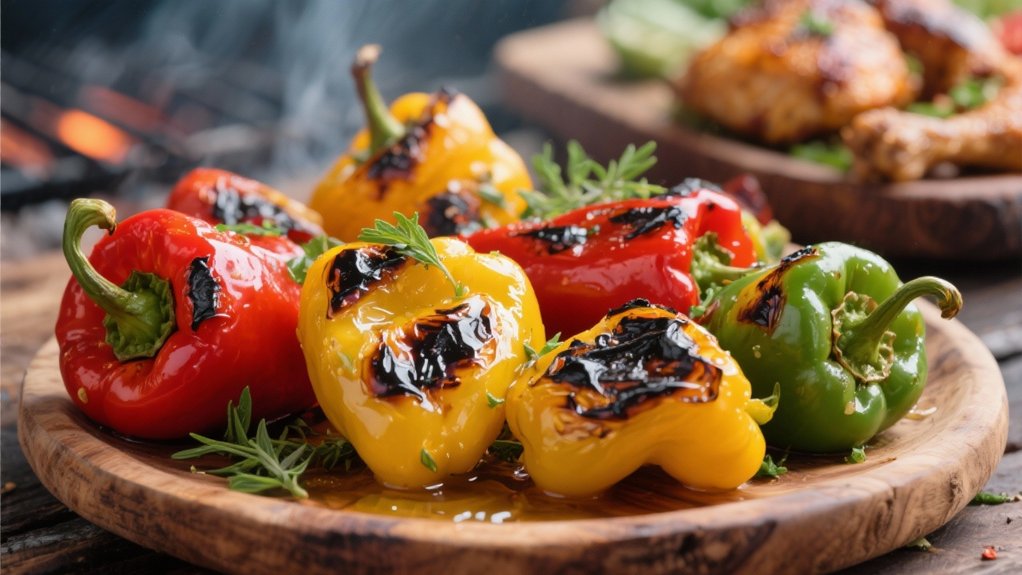 charred peppers enhance dishes