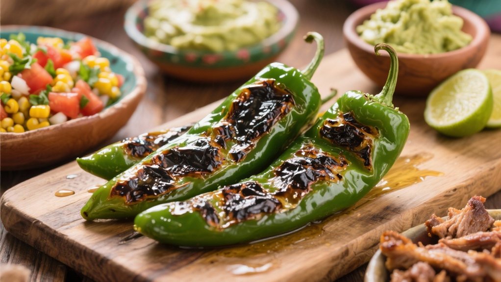 charred smoky poblano peppers