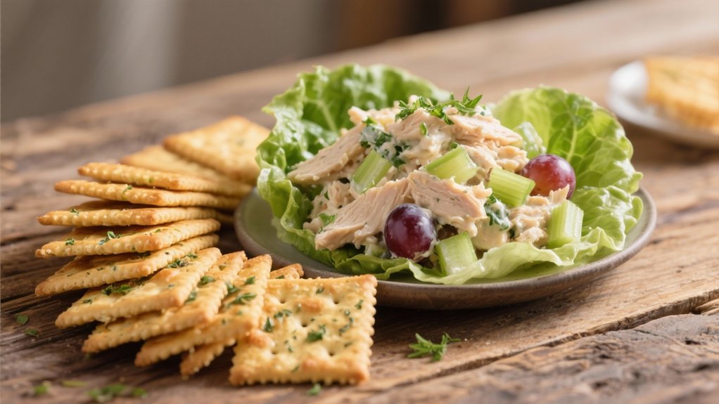 cheese crackers enhance salads
