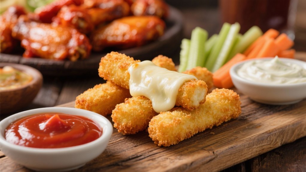 cheese pull indulgence with sauces