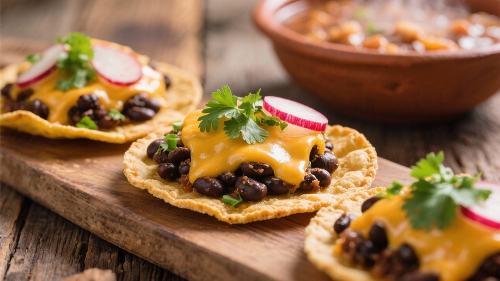 cheesy bean tostadas delight