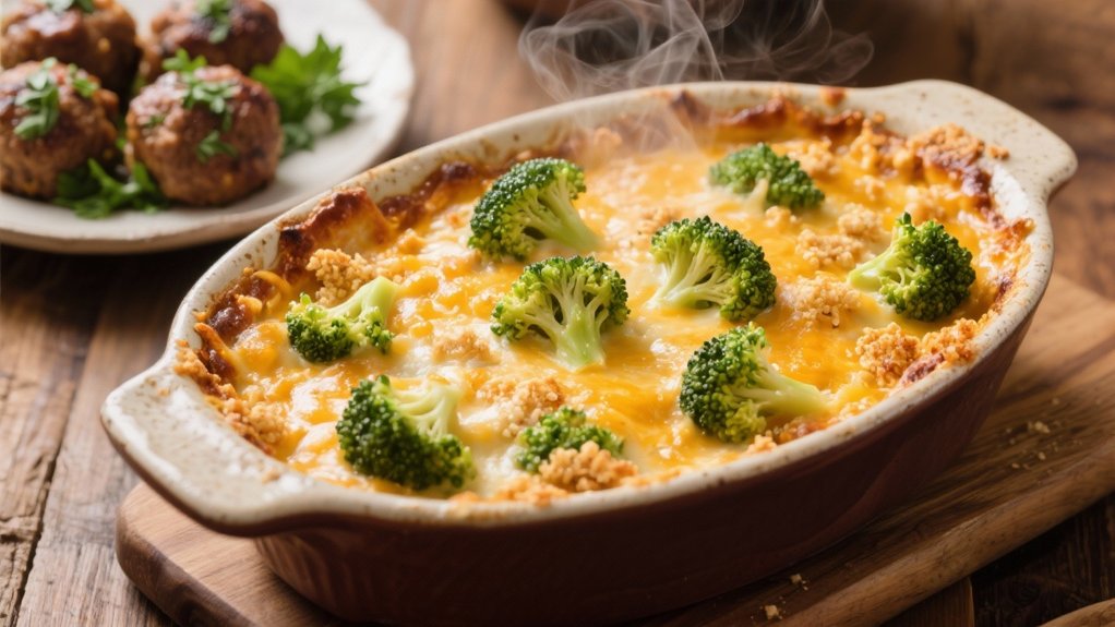 cheesy broccoli comfort casserole