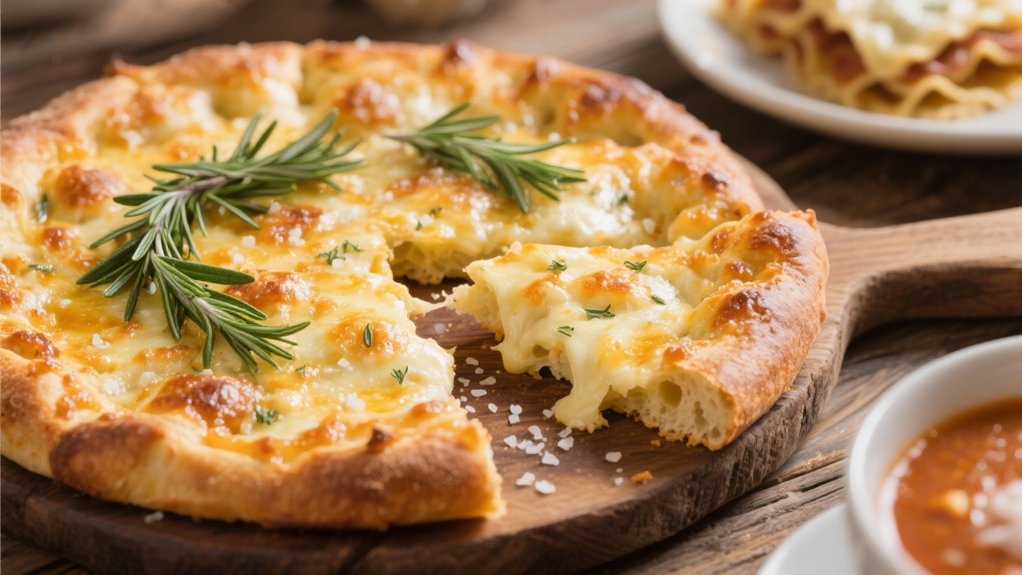 cheesy herb soaked focaccia bread