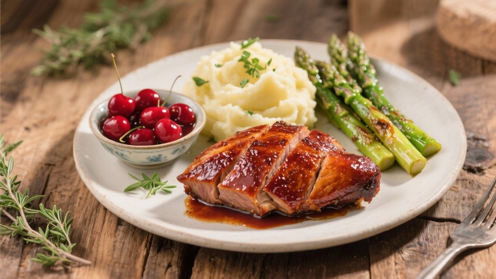 cherry sauce enhances dishes