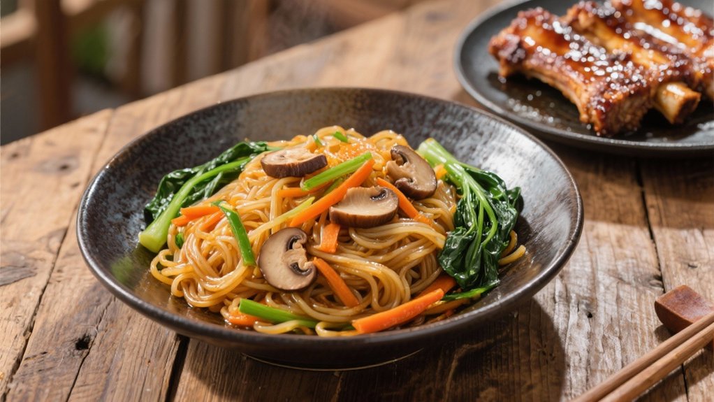 chewy noodles flavorful balance