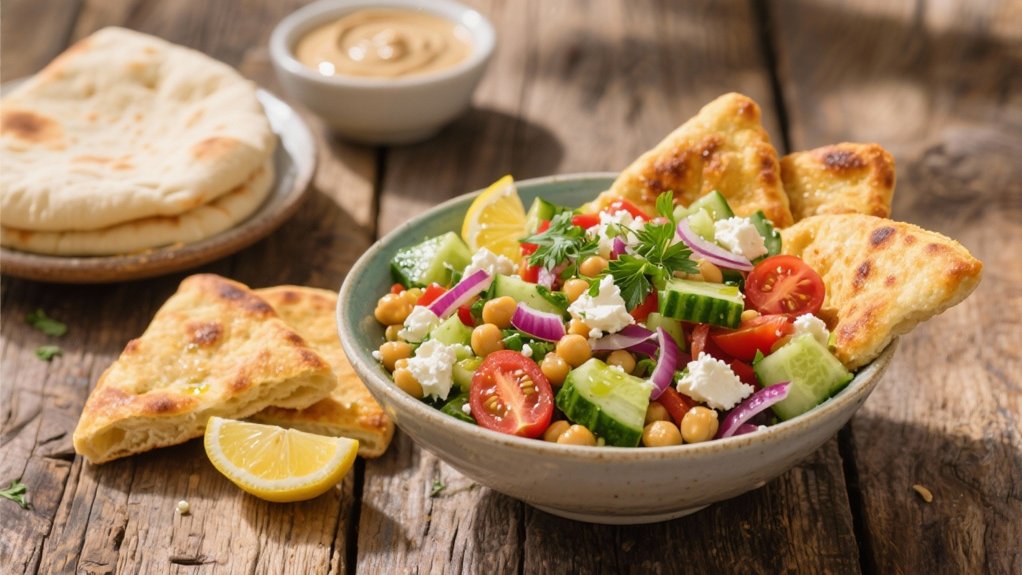 chickpea salad complements arayes