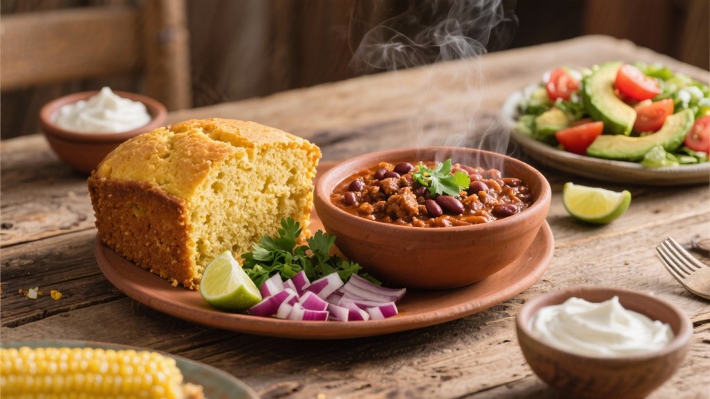 chili and cornbread perfection