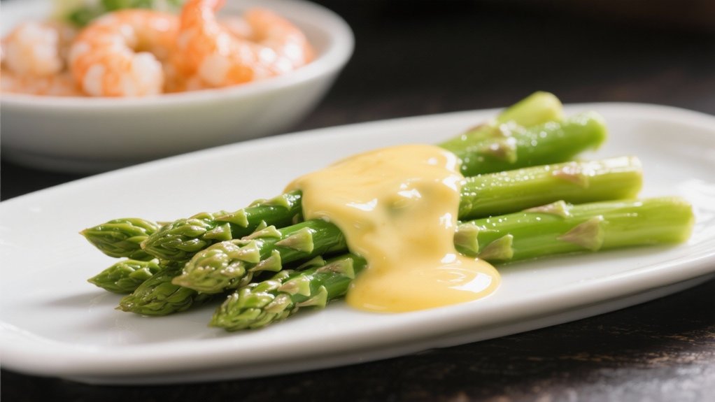 chilled asparagus with hollandaise