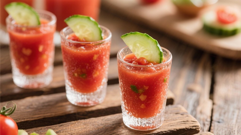 chilled gazpacho shooter delight