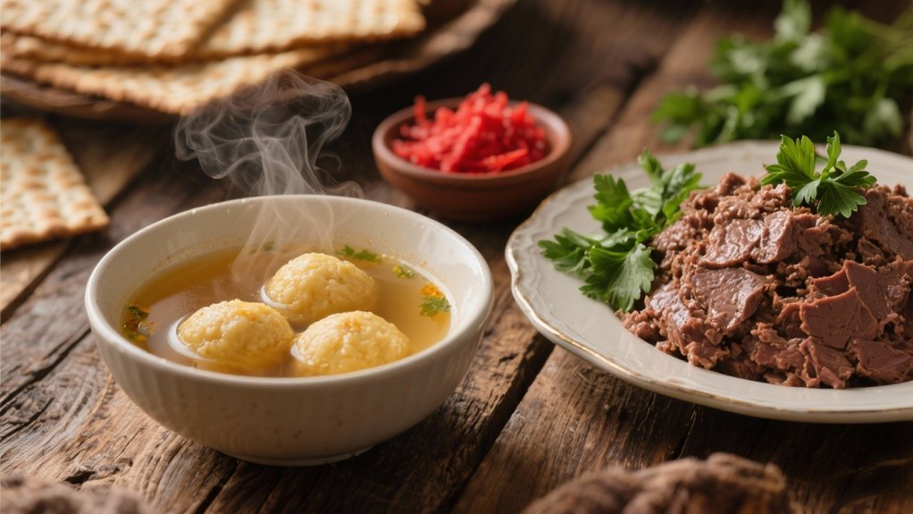 chopped liver enhances matzo ball soup