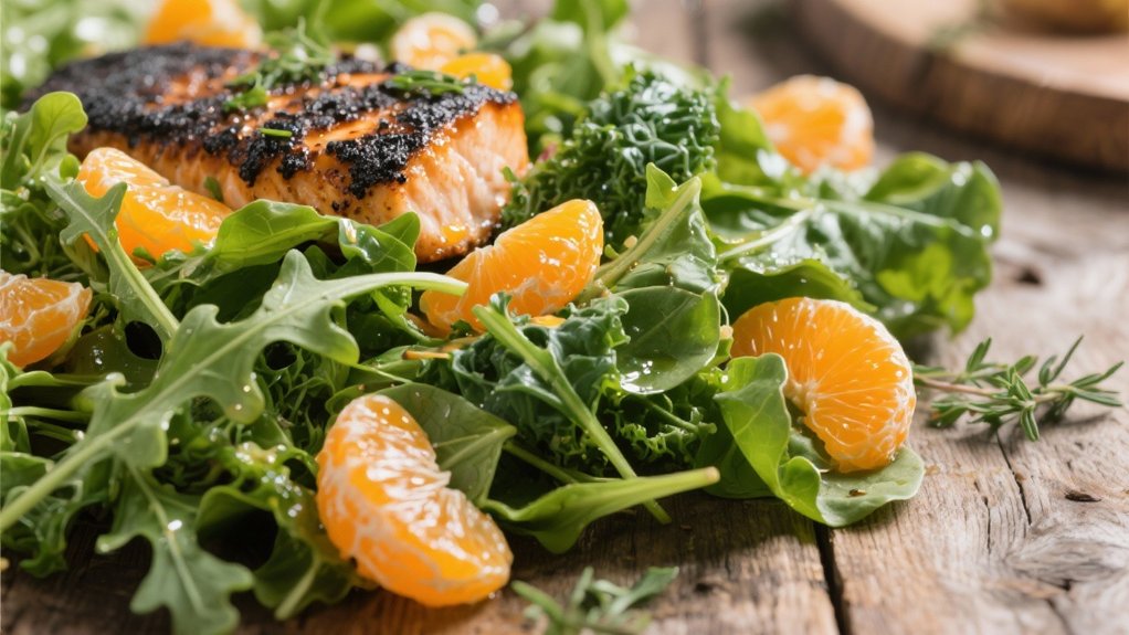 citrus vinaigrette mixed greens