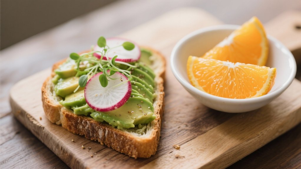 citrusy avocado toast delight