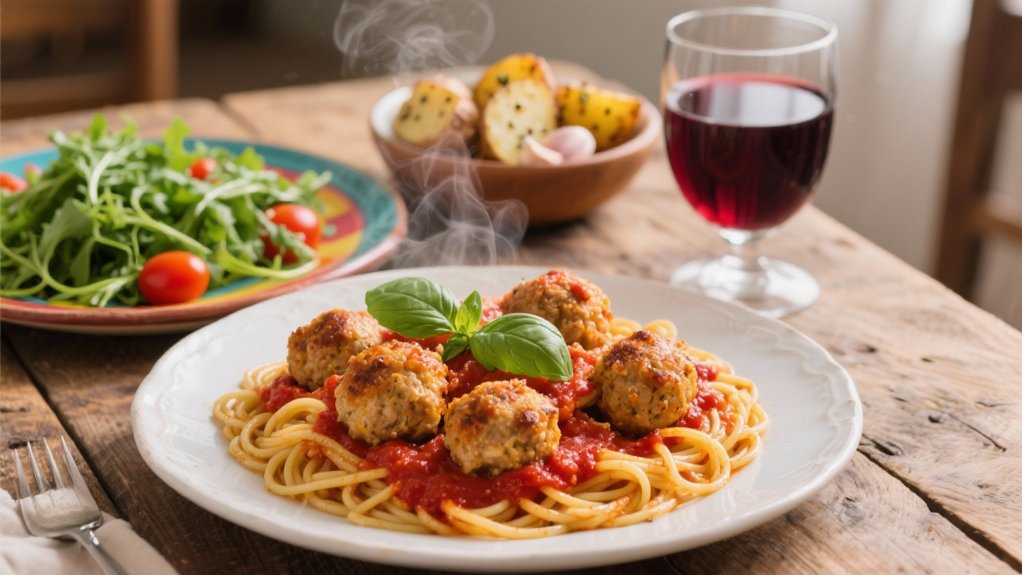 classic spaghetti and meatballs