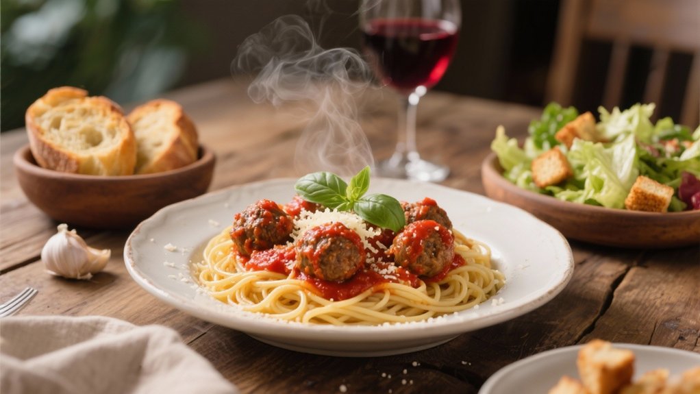 classic spaghetti with meatballs