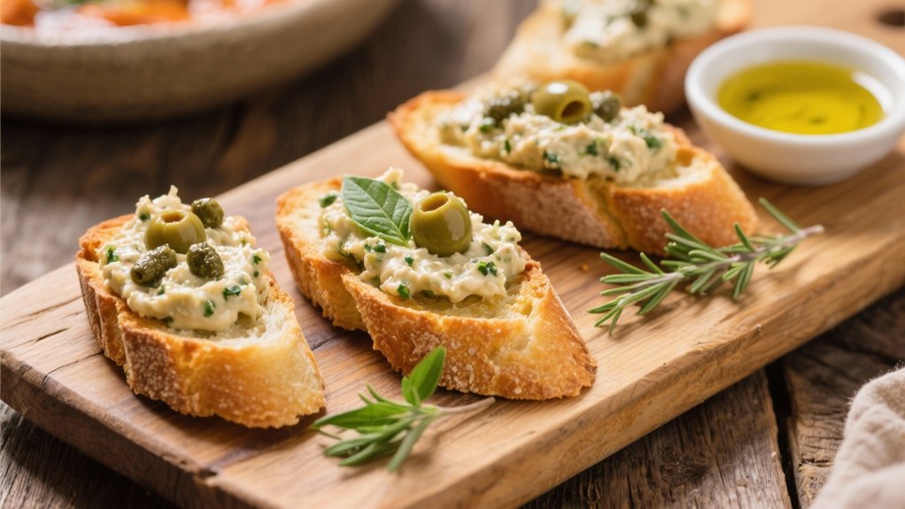 classic tapenade with crostini