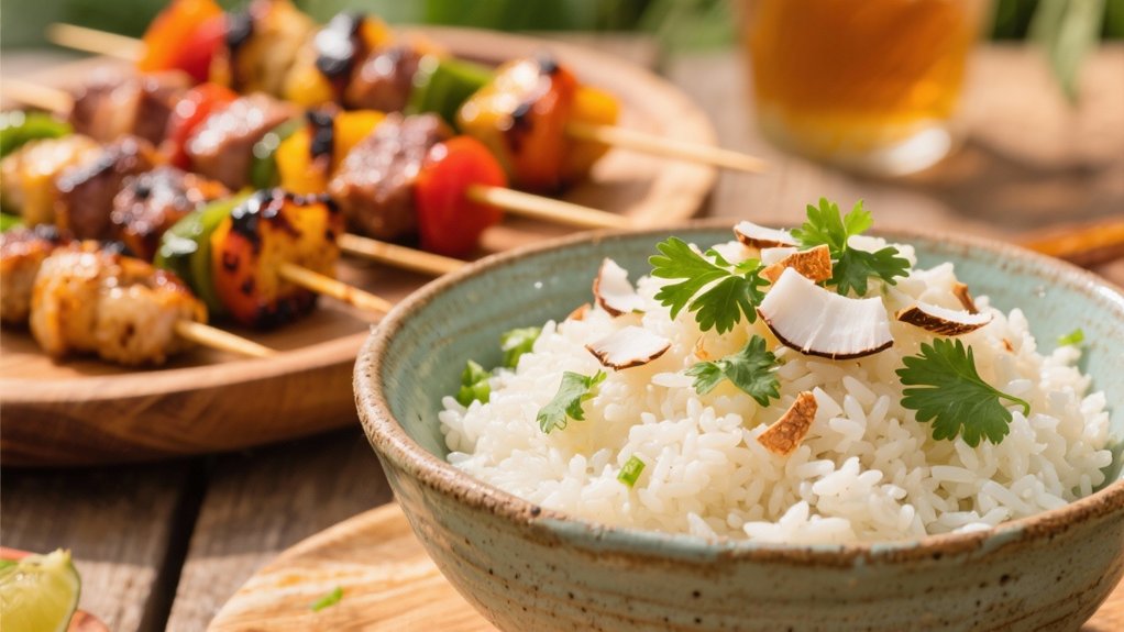 coconut infused tropical rice
