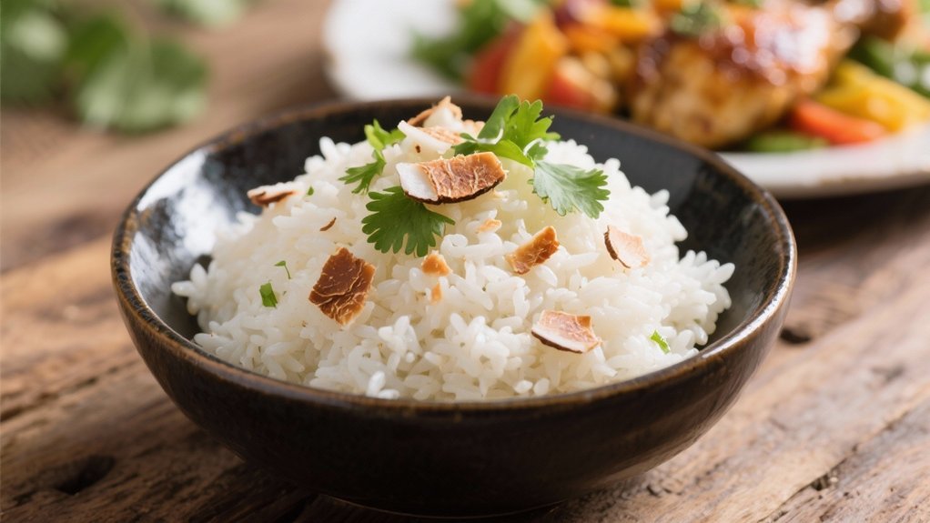 coconut milk enhances rice