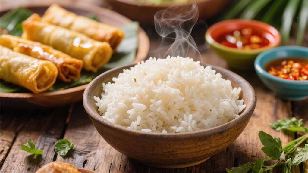 coconut rice complements lumpia