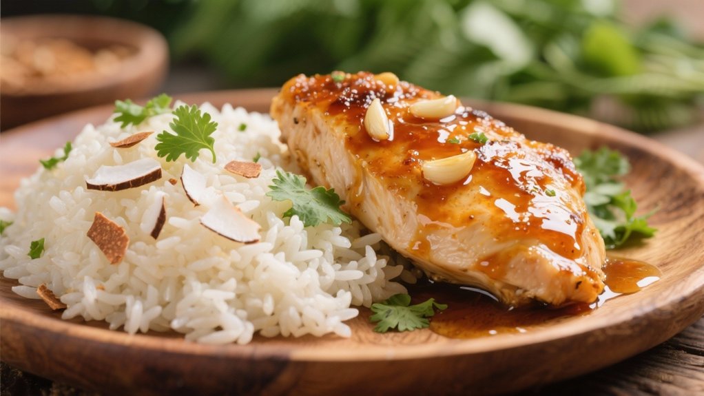 coconut rice enhances chicken