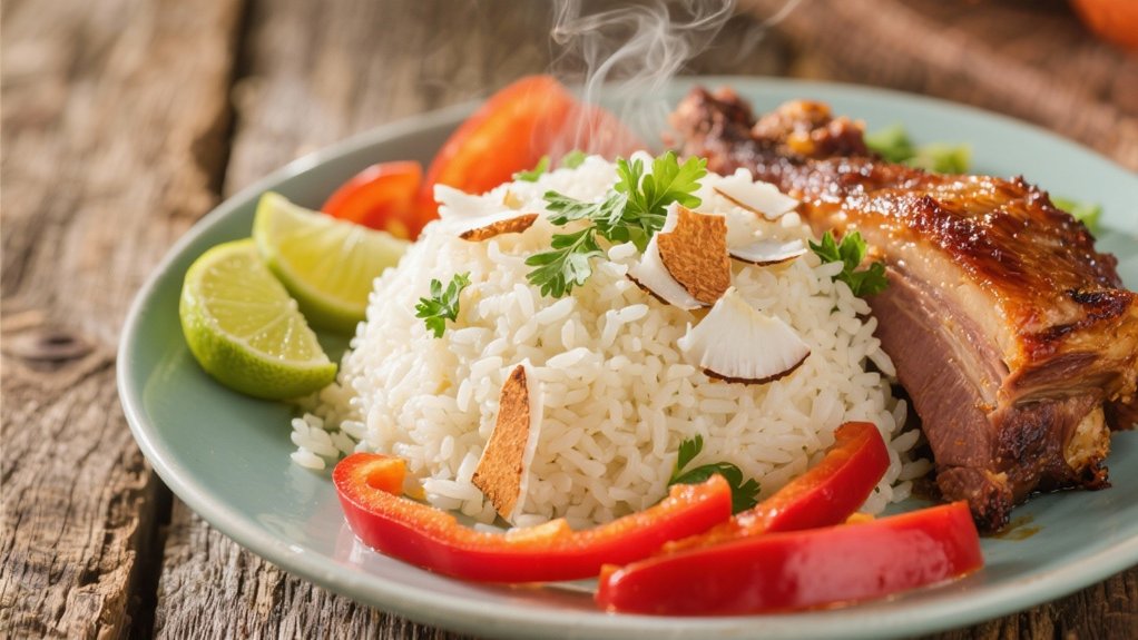 coconut rice enhances flavors