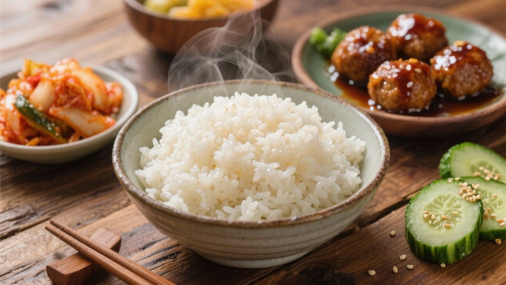 coconut rice enhances korean meals